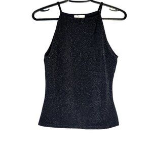 H&M Textured Tank Top Women's Size S Black Sleeveless Blouse